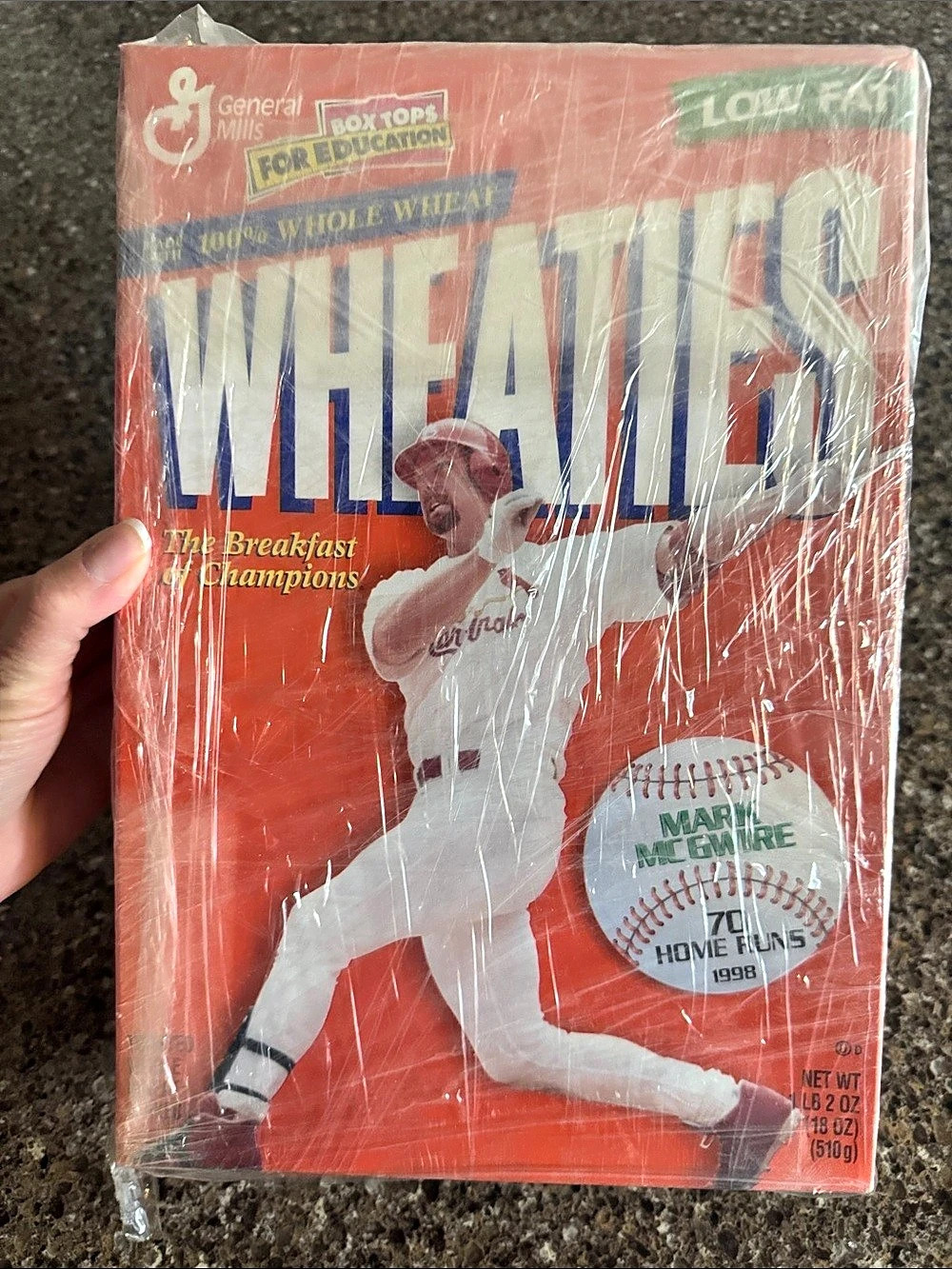 General Mills Mark McGwire 70 Home Runs 1998 Wheaties box Sealed Collector Box
